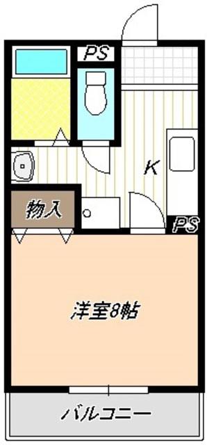 ライフステージ正徳(1K/2階)の間取り写真