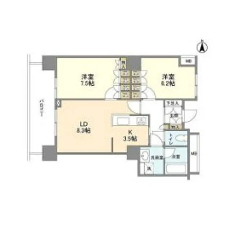 豊洲シエルタワー 13階階 間取り