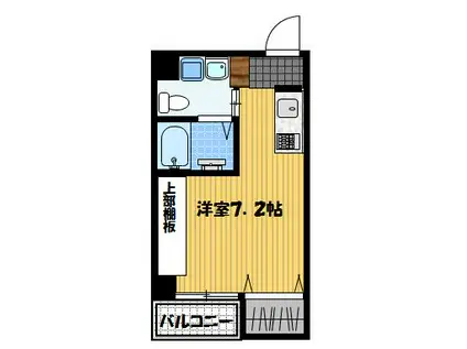 TWO LIVING(ワンルーム/2階)の間取り写真