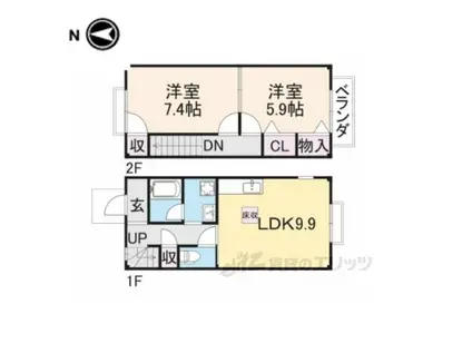 プレシードパーク3(2LDK/2階)の間取り写真