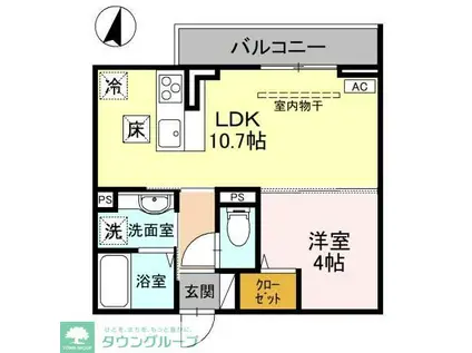 D-SERENO新倉 I(1LDK/2階)の間取り写真