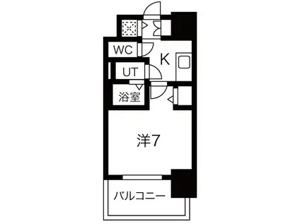 フォーリアライズ阿波座ウエスト(1K/11階)の間取り写真