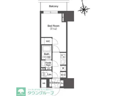 コンフォリア東上野(1K/10階)の間取り写真