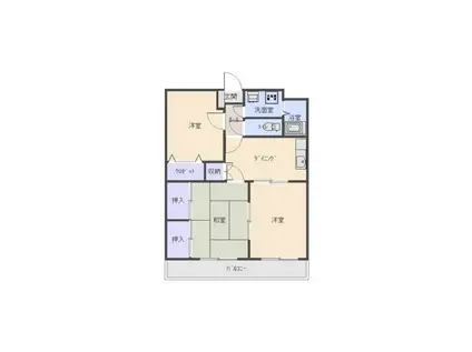 サカエマンション(3DK/1階)の間取り写真