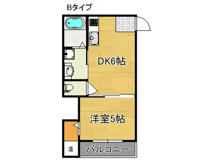 FDS FIERTE(1LDK/1階)の間取り写真