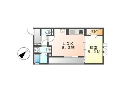 エスペランサ千種(1LDK/3階)の間取り写真