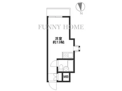 ハイシティ三軒茶屋第2(ワンルーム/5階)の間取り写真