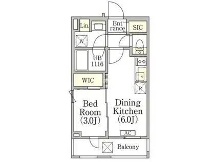 イプセ神楽坂(1DK/3階)の間取り写真