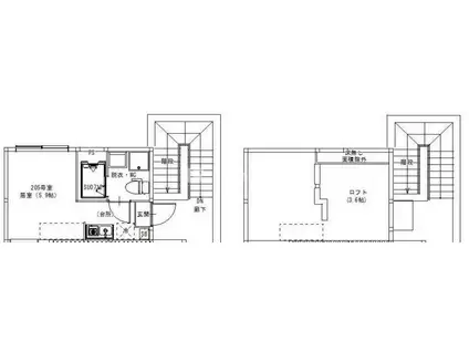 金町BASE(ワンルーム/2階)の間取り写真