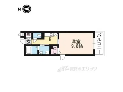 メゾン・ド・フォンテ(1K/1階)の間取り写真