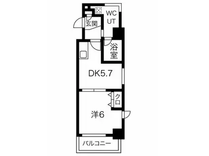 SOLEILCORT桜本町(1DK/2階)の間取り写真