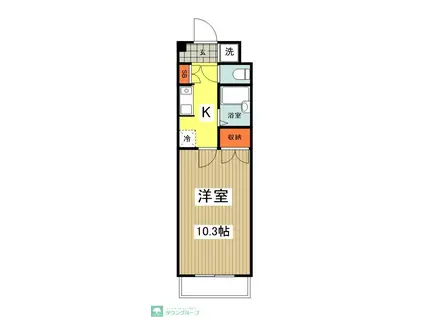 キャッスルヒルズ(1K/3階)の間取り写真