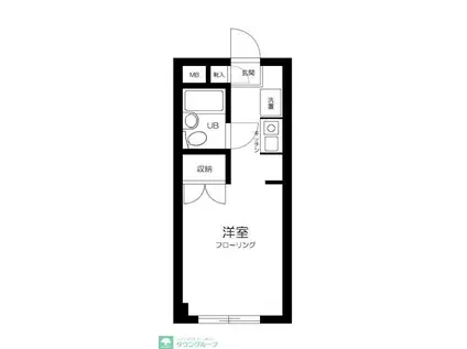 ハイツ若草(1K/2階)の間取り写真