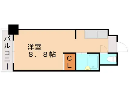 グラスコート(ワンルーム/2階)の間取り写真