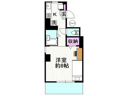 レイ・ローズビル(1K/2階)の間取り写真