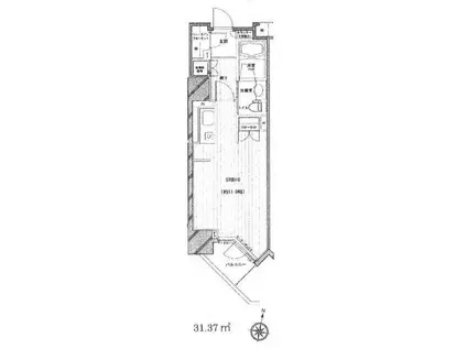 フィールA渋谷(ワンルーム/3階)の間取り写真