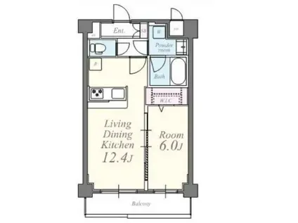 ヴィオラコート(1LDK/4階)の間取り写真