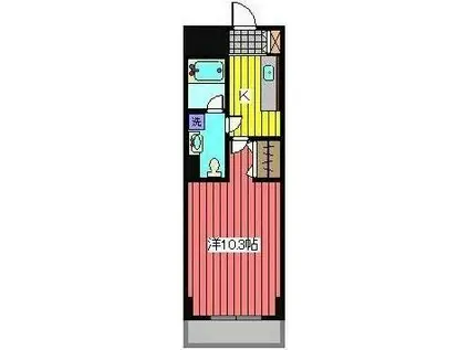STELLA LUCE(1K/4階)の間取り写真