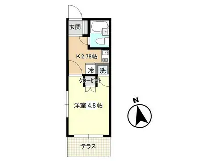 スターゲイツ弘明寺6号棟(1K/1階)の間取り写真