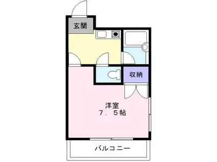 レイクパレスNASU2(1K/1階)の間取り写真