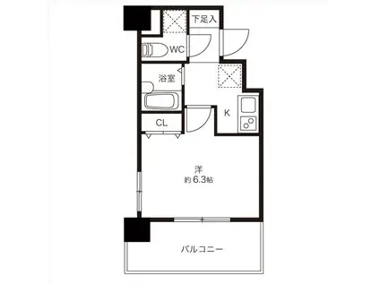 DAISY COURT(1K/5階)の間取り写真