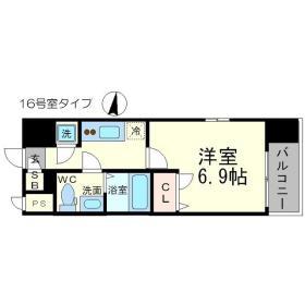 エスリード北大阪レジデンス(1K/5階)の間取り写真