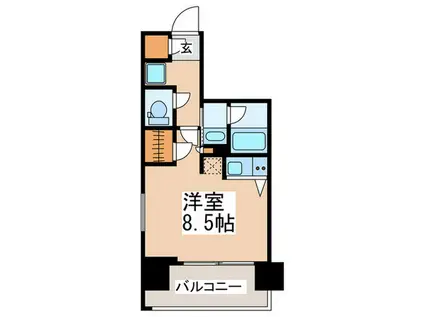 セントラルプレイス新宿御苑(ワンルーム/4階)の間取り写真