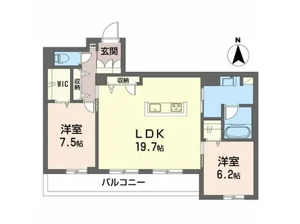 シャーメゾン舞子(2LDK/2階)の間取り写真