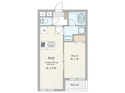 TAIL VILLAGE N.K(1LDK/3階)の間取り写真