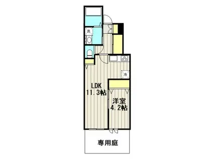 VER COMA 博多南(1LDK/1階)の間取り写真