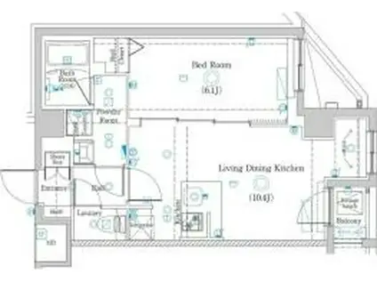 ラフィスタ赤羽(1LDK/4階)の間取り写真