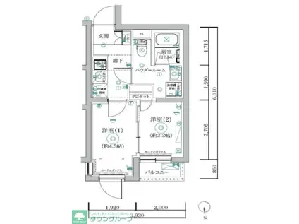 REGOLITH KITAAYASE(2K/2階)の間取り写真