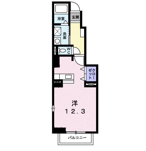 マーベラスK2(ワンルーム/1階)の間取り写真