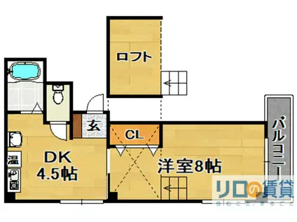 アーバンライフ淡路(1DK/5階)の間取り写真