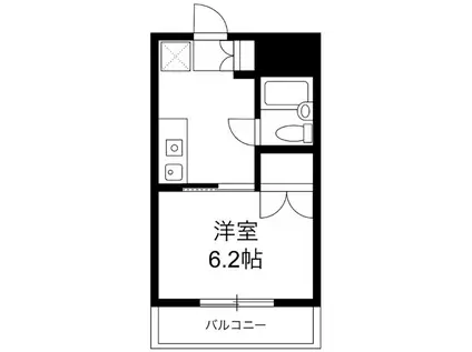 ユリガオカ プレイス(1K/5階)の間取り写真