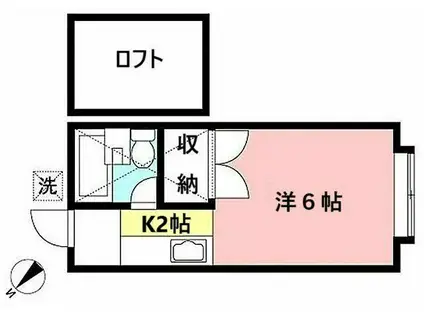 セレステ玉川学園(ワンルーム/1階)の間取り写真