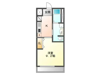 CASA EXCELSIOR II(1K/1階)の間取り写真