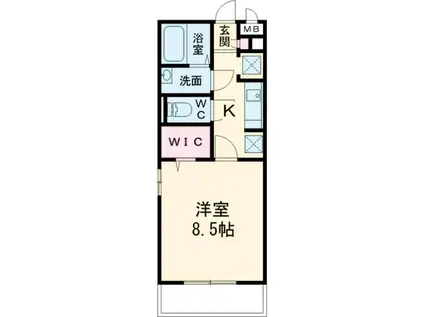 エトワールシャトレI・II(1K/2階)の間取り写真