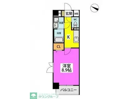 URBAN WEALTH(1K/5階)の間取り写真