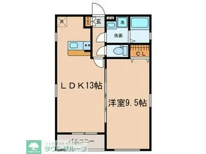 グランレーヴ大曽根II(1LDK/3階)の間取り写真