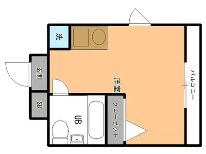 ジョイフル聖蹟桜ヶ丘(ワンルーム/2階)の間取り写真