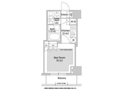 コンフォリア日本橋人形町イースト(1K/8階)の間取り写真