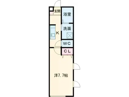 THE HOUSE UTSUNOMIYA(1K/2階)の間取り写真