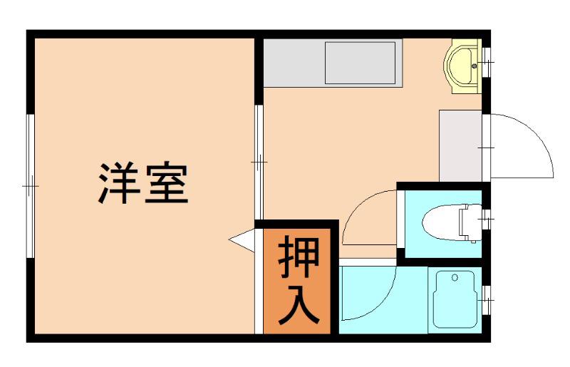 コーポ柴田(1K/2階)の間取り写真