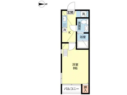 ウィングコート新守山(1K/1階)の間取り写真