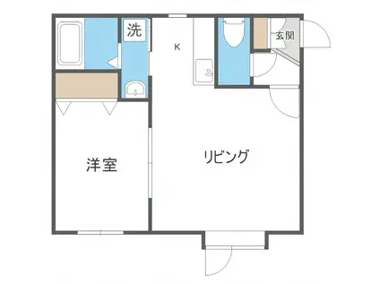 PINO S24(1LDK/2階)の間取り写真