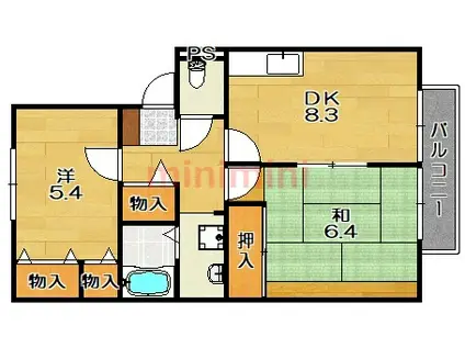 パストラル21(2DK/2階)の間取り写真