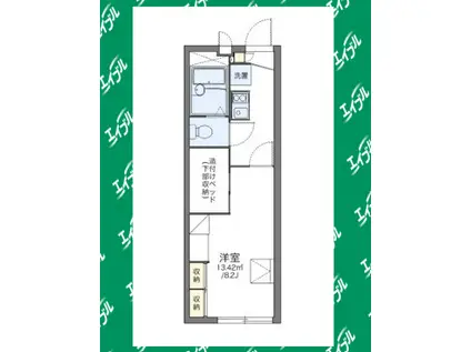 レオパレス東海中央(1K/1階)の間取り写真