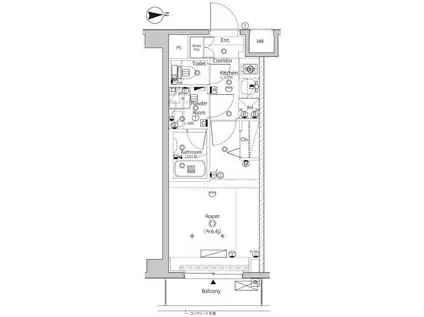 シーフォルム横濱桜木町(1K/3階)の間取り写真