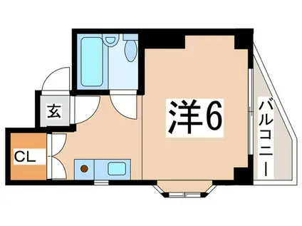 グレートハイム(ワンルーム/3階)の間取り写真